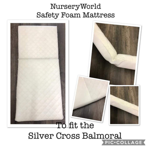 Replacement Safety Foam Pram Mattress Fits Silver Cross Balmoral Coach Built Pram