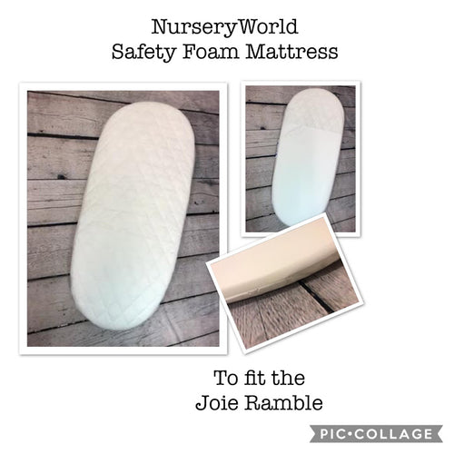 Replacement Safety Foam Pram Mattress Fits Joie Ramble Carrycot Body